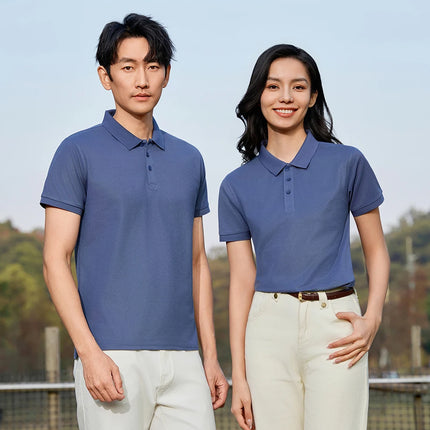 100% cotton work polo shirt, custom pure cotton polo, corporate culture short-sleeved T-shirt, embroidery, print, logo, word