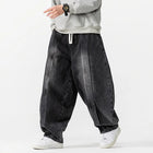 2025 Men's New Vintage Harem Pants Men's Loose Denim Wide Leg Hip Hop Jeans