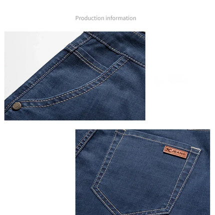 Pantaloncini jeans da uomo estivi sottili in Lyocell Blu Grigio Stile classico Elasticità Pantaloncini di jeans casual da lavoro leggeri e dritti da uomo