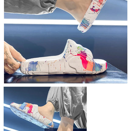 Scarpe estive da uomo Pantofole da spiaggia Scivoli antiscivolo in EVA all'aperto Moda donna Appartamenti Infradito Sandali casual Casa di lusso
