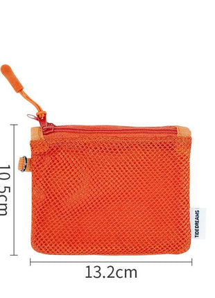 Travel Makeup Storage Bags New Mesh Coin Purse Simple Portable Mini Bag Multi-purpose Square Bag Double-layer Zipper Card Holder PlatiNum