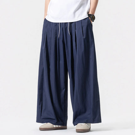 Pantaloni Harem Oversize da Uomo Leggeri Sottili Traspiranti Tinta Unita Stile Harajuku Gamba Larga Casual Moda Pantaloni Dritti Uomo 5XL