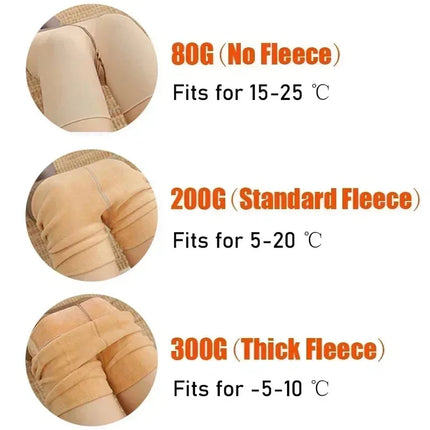 Women's Thermal Tights Fleece Lined Warm Winter High Waist Sexy Translucent Black Tights Thermal Legging Tights for Women