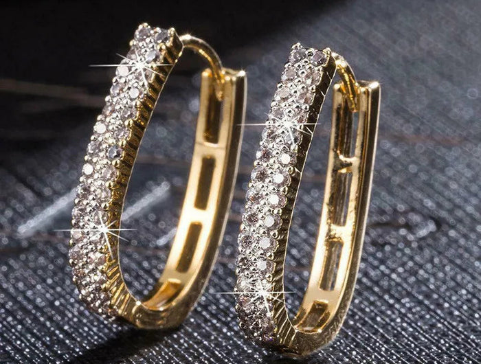 925 Sterling Silver Luxury Full Paved CZ Hoop Earrings for Women Simple Elegant Wedding Party Daily Wear Fashion Jewelry Gifts PlatiNum