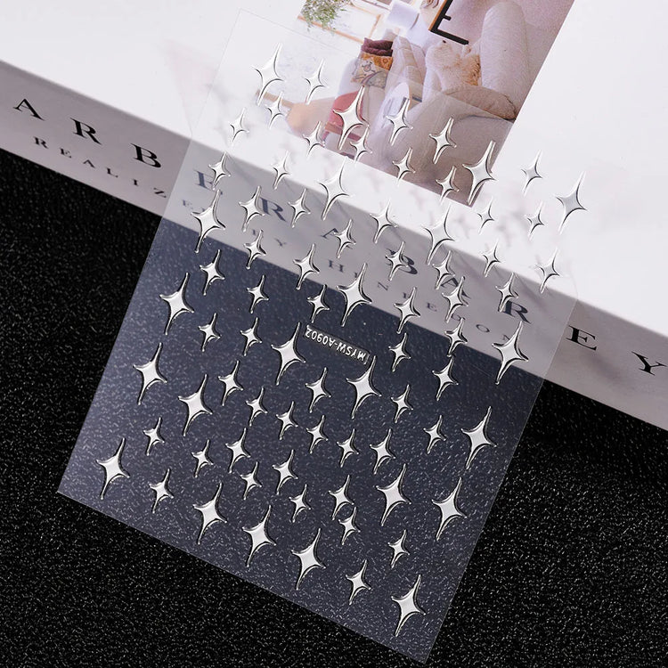 1PC 26-English Alphabet Number 3D Self-adhesive Nail Art Decal Sticker Word Small Letter Nail Decals Sticker Manicure Decoration