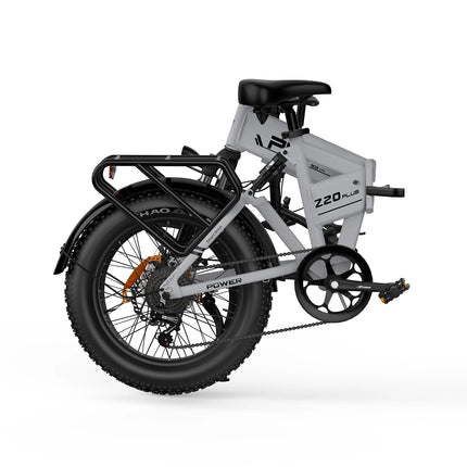[EU DIRECT] Bicicletta Elettrica Pieghevole PVY Z20 PLUS, Pneumatici Fat da 20*4.0 Pollici con Tripla Sospensione Ammortizzata, Coppia 100N.m, Batteria 48V 16.5Ah - Grigio