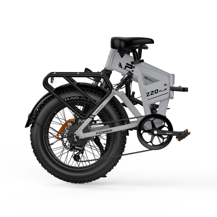 [EU DIRECT] Bicicletta Elettrica Pieghevole PVY Z20 PLUS, Pneumatici Fat da 20*4.0 Pollici con Tripla Sospensione Ammortizzata, Coppia 100N.m, Batteria 48V 16.5Ah - Grigio