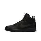 Nike Court Borough Mid Scarpe da Skateboard in Pelle Casual Impermeabili con Ammortizzazione e Supporto, Modello Mid-Top da Uomo, Nero AA0547-002