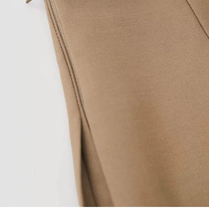 Gonne casual semplici da donna, stile coreano, a vita alta, per l'ufficio, da pendolare, a trapezio, tinta unita, abbinabili a tutto, gonne femminili