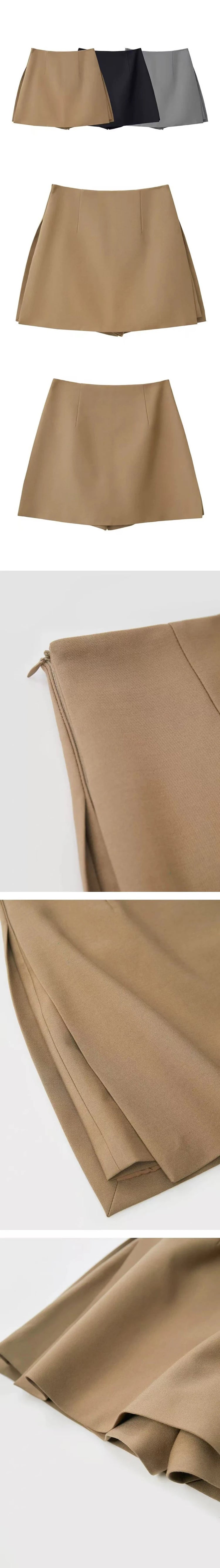 Gonne casual semplici da donna, stile coreano, a vita alta, per l'ufficio, da pendolare, a trapezio, tinta unita, abbinabili a tutto, gonne femminili