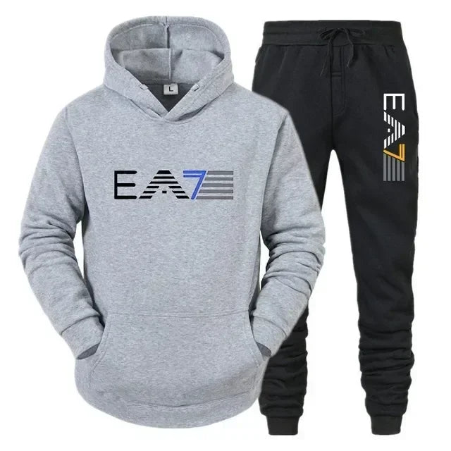 Autumn and winter men's sports suit, outerwear+two-piece pants, fashionable, comfortable and casual, outdoor new style PlatiNum