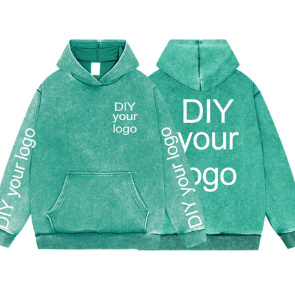 Washed Retro Hoodies 5 Colors 100%Cotton Hoody Customized Personalized Pattern Customization Pullover Team Logo Company Logo