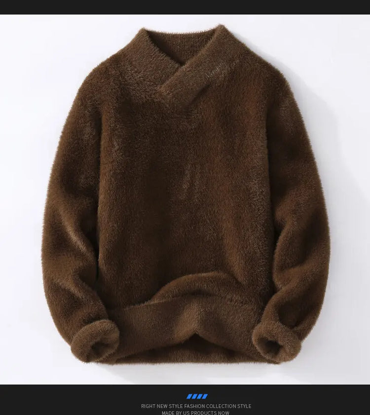 Sweaters men winter korean style mens warm sweater V-neck men sweaters autumn Men's wool pullovers men full size M-XXXL