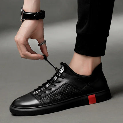 Genuine Leather Mens Luxury Shoes Summer Comfort Brand Men Running Shoes Breathable Walking Sneakers Tenis Masculino Hombre 2024
