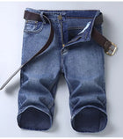 2025 New Blue Fashion Design Jeans da uomo Slim Fit Jeans corti da uomo dritti Pantaloncini estivi J