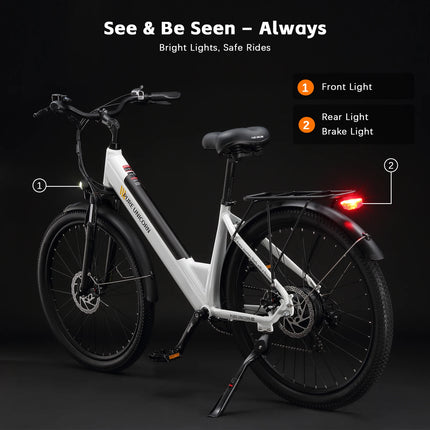 PURE UNICORN U2 Bicicletta Elettrica 48V 750W, 45km/h, E-bike per Adulti, 12.8Ah, Bici Elettrica da Città Economica per Donna, Spedizione Gratuita