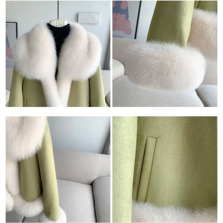 2026 Winter New Faux Fur Jacket Women's Overcoat Fashion Loose Thickened Warm Parker Coat Women's Down Jacket Outwear Casaco