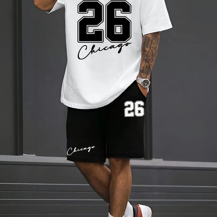 Abito da uomo alla moda alla moda 26 numeri con stampa modello girocollo pantaloncini a maniche corte completo moda casual comodo e traspirante platinumshop