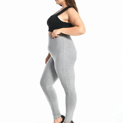 Solid Candy Color Leggings For Women 7XL 6XL 5XL Modal Cotton Large Size Ankle Legins Pants Grey Black White Pink Red Purple PlatiNum