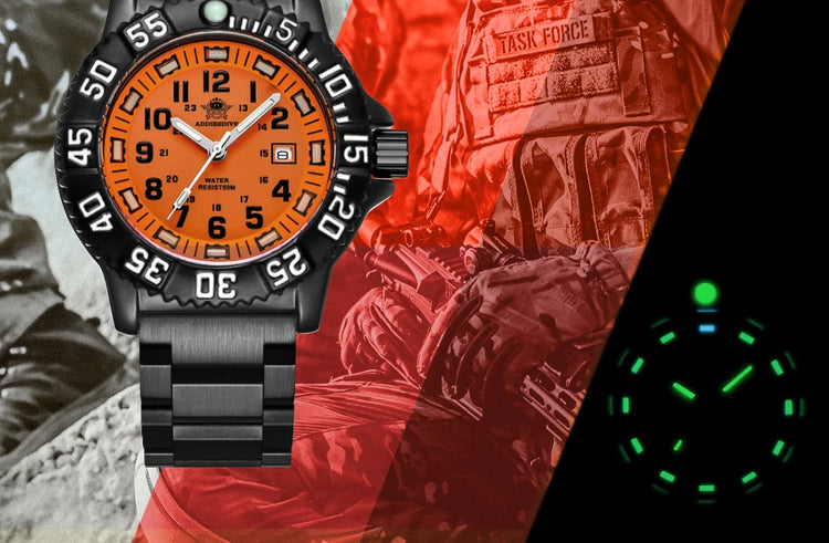 ADDIESDIVE 44mm Men's  Wrist Watch 50m Water Resistant Large Luminous Dial Date Display Stainless Steel Men's Quartz Watch