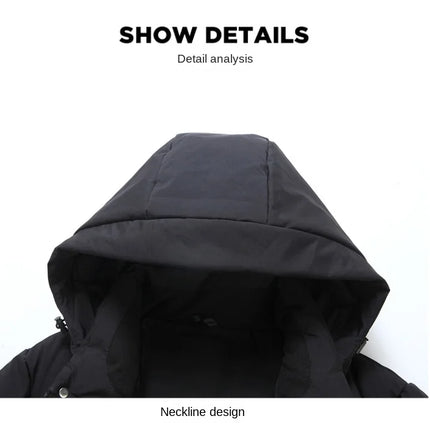 Canada Fashion Winter Jacket for Men Down Coat Parka Men's White Goose Down Jacket Collar Hooded Warm Thick Long Padding M-4XL
