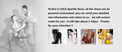 CACA 26cm Extreme High Heels Women Thigh High Boots,Fetish Platform Booties,Buckles Botas,Men Cosplay Shoes,Black,Red,Dropship