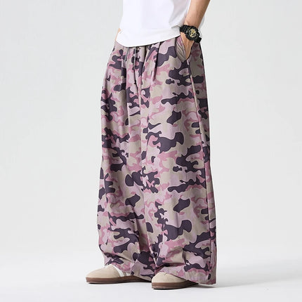 Pantaloni cargo mimetici uomo pantaloni Harem casual oversize da strada uomo pantaloni larghi Harajuku per sport all'aria aperta pantaloni a gamba larga da uomo streetwear