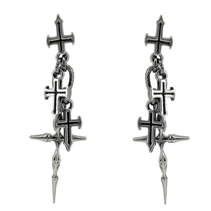 Set di Gioielli Punk Rock per Donne e Uomini, Collane e Anelli con Ciondolo a Croce Gotica, Collezione di Accessori Gioiello Audaci platinumshop