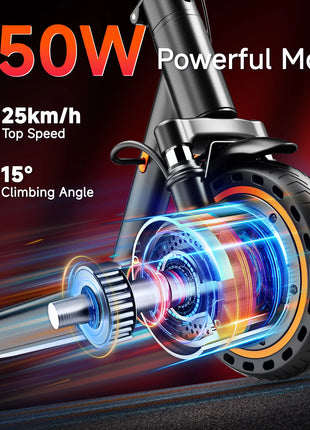 Monopattino elettrico per adulti TODIMART, monopattino elettrico urbano, motore 350W, batteria 36V, monopattino pieghevole, velocità 24 km/h, autonomia 20-30 km, monopattino elettrico urbano, 3 velocità regolabili