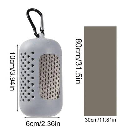 Asciugamano freddo avvolto in silicone circolare Asciugamano rinfrescante Asciugamani in microfibra ad asciugatura rapida Accessori da spiaggia Asciugamano Sport Fitness 1PC