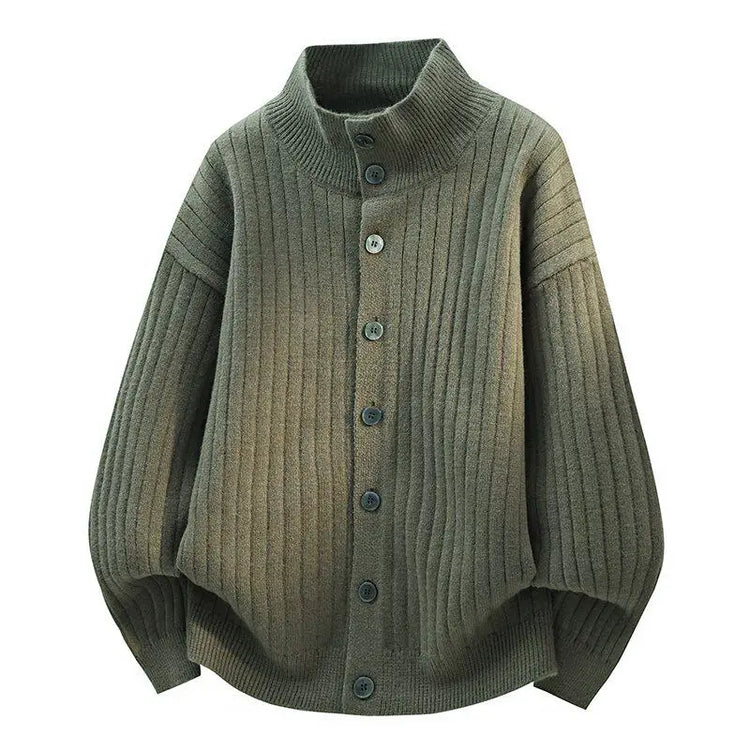 Legible Autumn and Winter Casual Sweater Men Loose Knitted Cardigan Male Round Neck Collar Sweatercoats Man