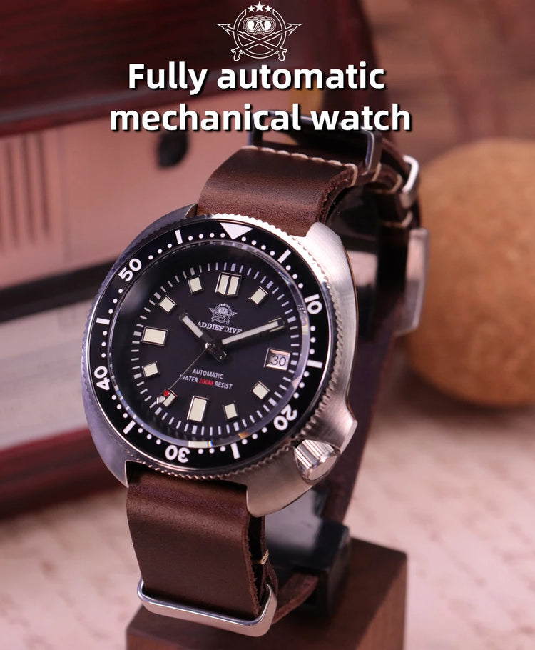 ADDIESDIVE Men's Watch Sapphire Glass Stainless Steel NH35 Automatic Mechanical Watch BGW9 Luminous 200m Waterproof Dive Watch