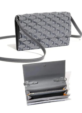 Borsa a Tracolla Lunga con Motivo a Quadretti Retrò, Tracolla Sottile Rimovibile, Porta Carte Multiplo, Tasca Portamonete con Cerniera, Borsetta Piccola alla Moda per Uso Quotidiano