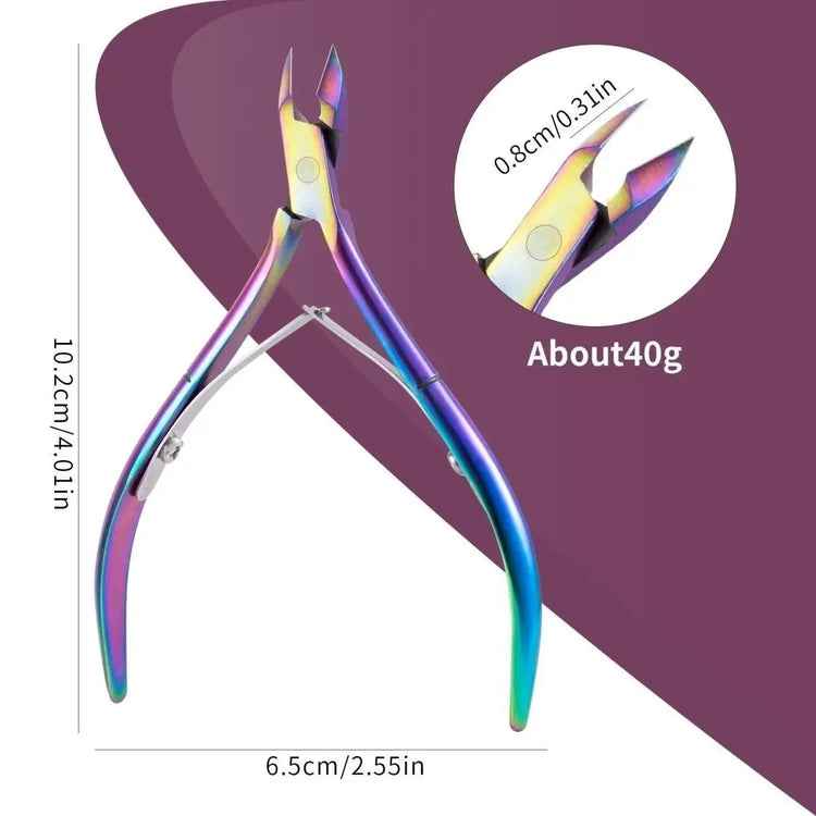 1Pcs Colorful Cuticle Nipper Clipper Dead Skin Remover Plier Clear Nail Art Tool for Home Beauty Salon Manicure Accessory