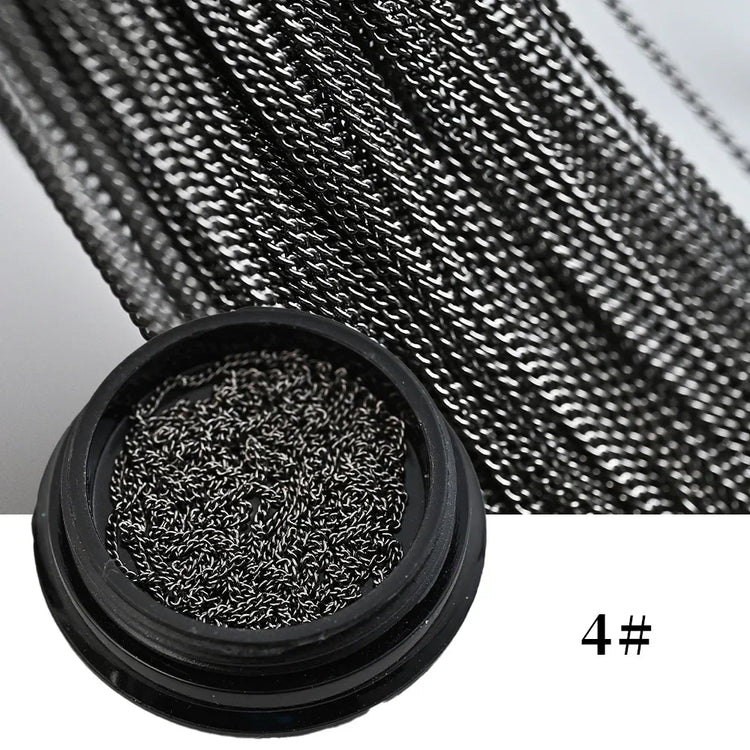 100CM Metal Chain Nail Art Rhinestone Gold/Silver Alloy Studs Nail Art Decorations Chains DIY Design Manicure Jewelry Accessory 2028