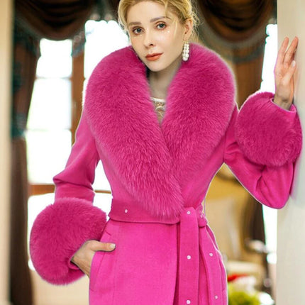 Luxury 2025 Real Fox Fur Collar And Cuffs Set for Women Winter Neck Warmer Fashion Scarf ShawlS Wrap Combo Large Size Furry Fur