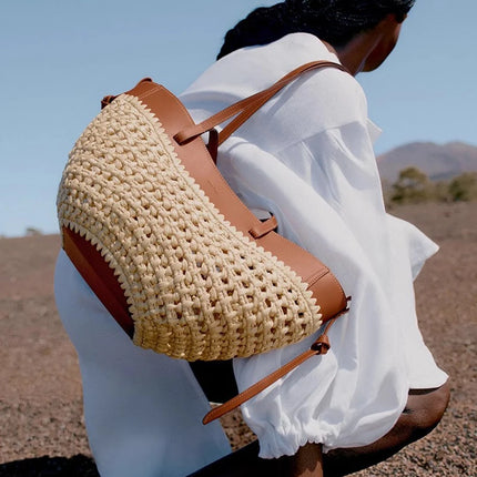 2025 Y2k Retro Literary Fashion Versatile Casual Tote Bag Shoulder Bag Large Capacity Grass Woven Bag Women's Bag