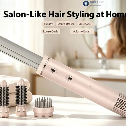Professional 1200W 4‑in‑1 Hair Styling Tool, Interchangeable Attachments Hot Air Brush for All Hair Types