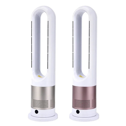 Ventilatore a torre elettrico senza lama con riscaldatore per condizionatore d'aria in piedi con raffreddamento ad aria fredda e calda con telecomando timer
