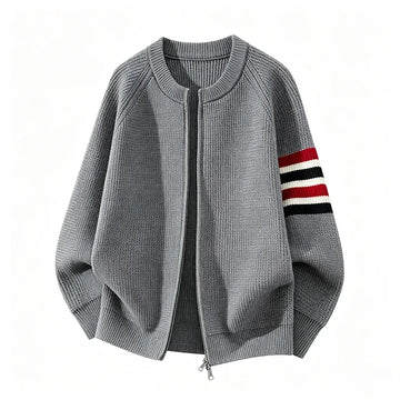 Business Casual Cardigan Sweater for Men Crewneck Thick Knit Zip Up Knitwear Jackets Autumn Winter Casual Outerwear Workwear Man