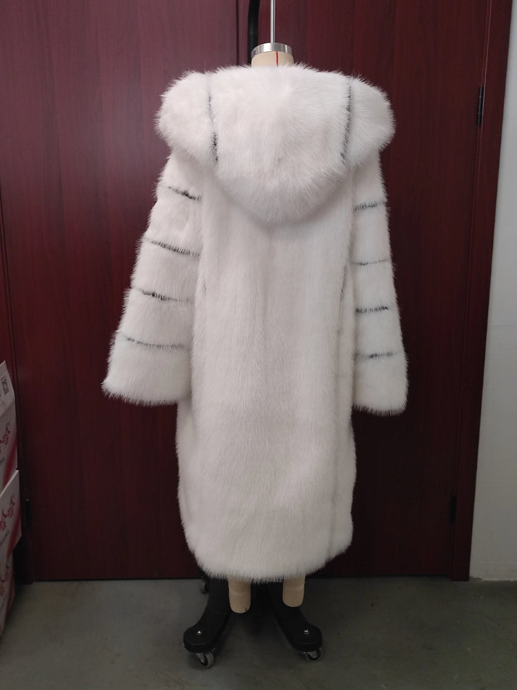 2026 Winter Women Faux Fur Jacket Coat Solid White Long Sleeve Thick Warm Overcoat Outwear Fluffy Coat For Women