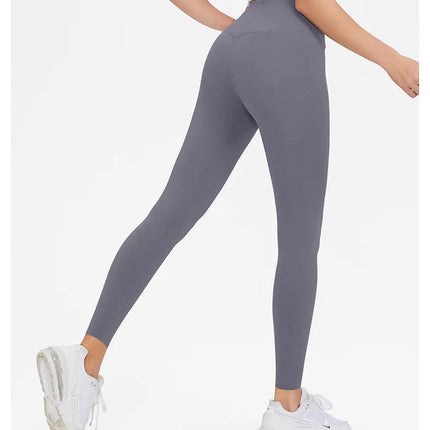AL Women's High-Waist Airlift Yoga Leggings - Solid Color Tight Workout Pants for Pilates, Exercise & Street Style PlatiNum