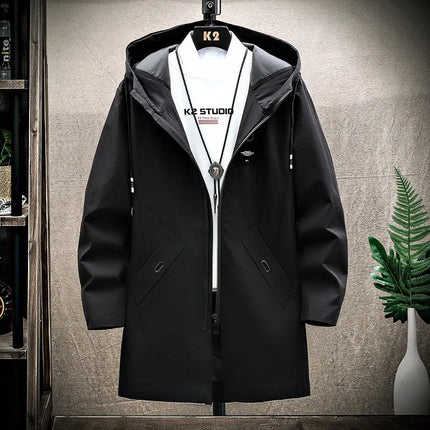 Thickened Fleece Lined Men's Casual Jacket Coat Autumn Winter Outerwear Fashionable Youth Style Zipper Closure Short Length