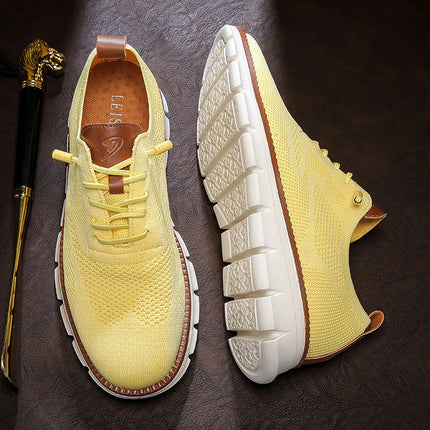 Scarpe Eleganti Casual da Uomo, Sneakers da Passeggio alla Moda, Oxford in Rete per il Lavoro, Leggere con Suola Morbida