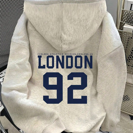 Plus Size 2025 Autumn Winter Women's Hooded Sweatshirt Long Sleeve Solid Color with Cute Little Dog Print Pullover