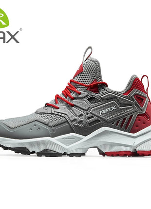 RAX Running Shoes Men&Women Outdoor Sport Shoes Breathable Lightweight Sneakers Air Mesh Upper Anti-slip Natural Rubber Outsole PlatiNum