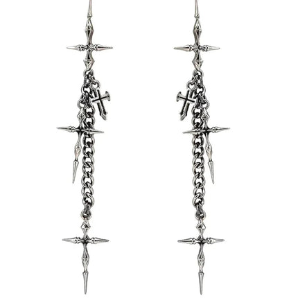 Set di Gioielli Punk Rock per Donne e Uomini, Collane e Anelli con Ciondolo a Croce Gotica, Collezione di Accessori Gioiello Audaci platinumshop