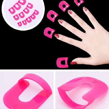 26pcs/set 10 Sizes G Curve Shape Varnish Shield Nail Protector Finger Cover Spill-Proof French Stickers Manicure Nail Art Tools