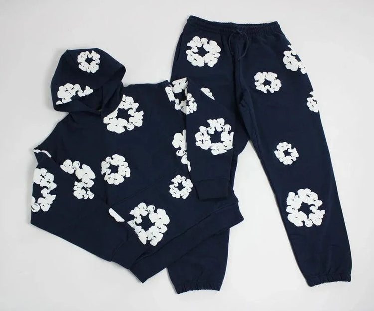 DENIM TEARS brand hot selling new fashionable cotton foam printed hoodie, European and American trendy men's sports suit PlatiNum