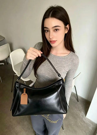 Borsa in pelle morbida, borsa a tracolla da donna, borsa di alta qualità, borsa da lavoro.